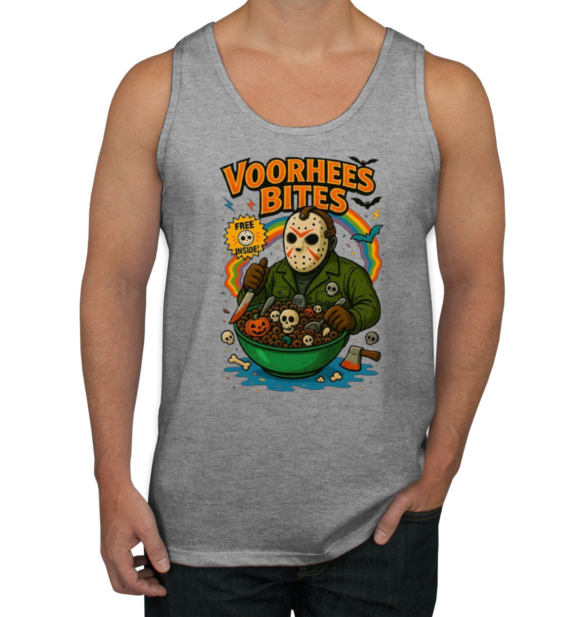 Voorhees Bites Halloween Men's Tank Top