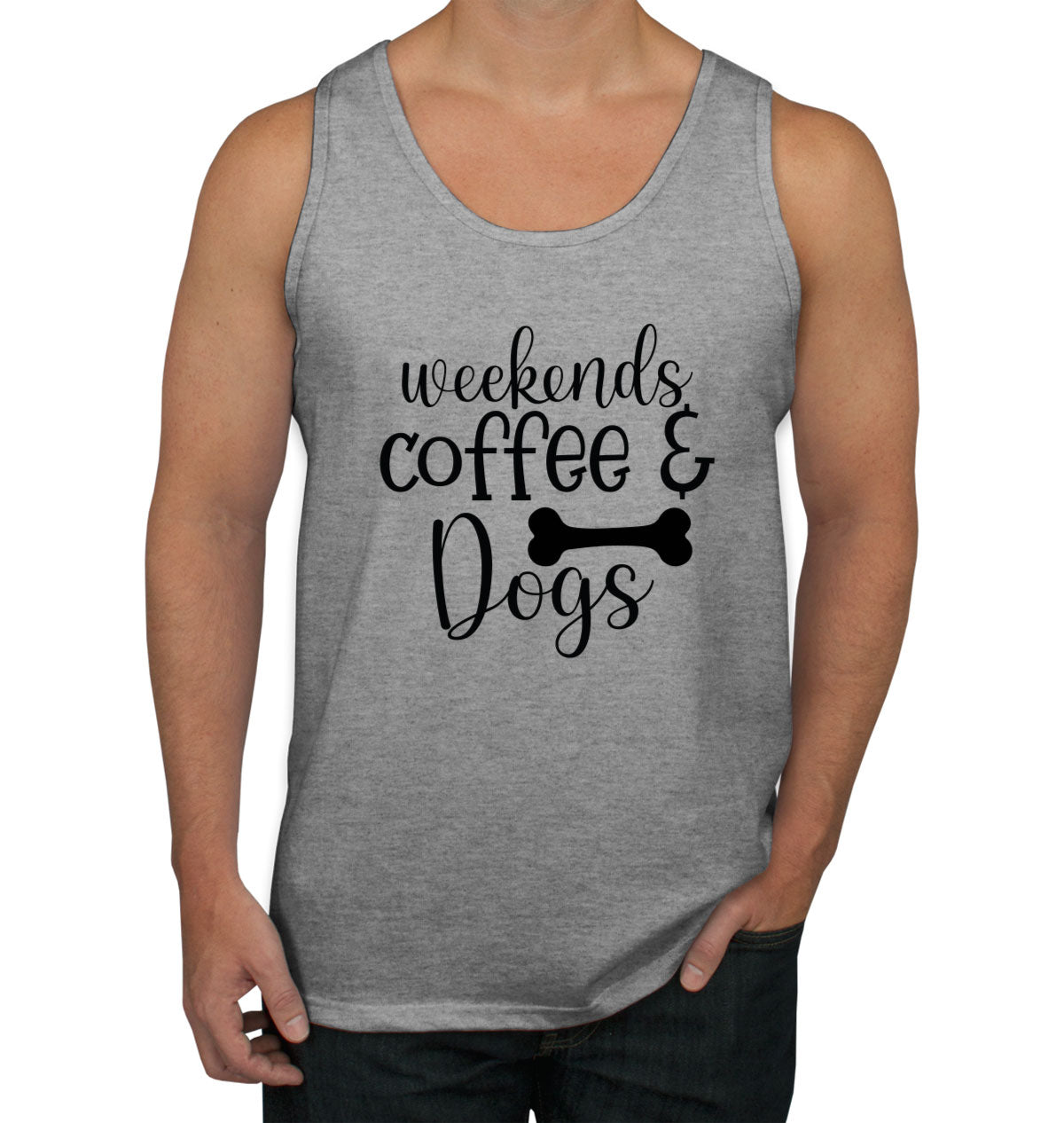 Weekend Coffee And Dogs Men's Tank Top
