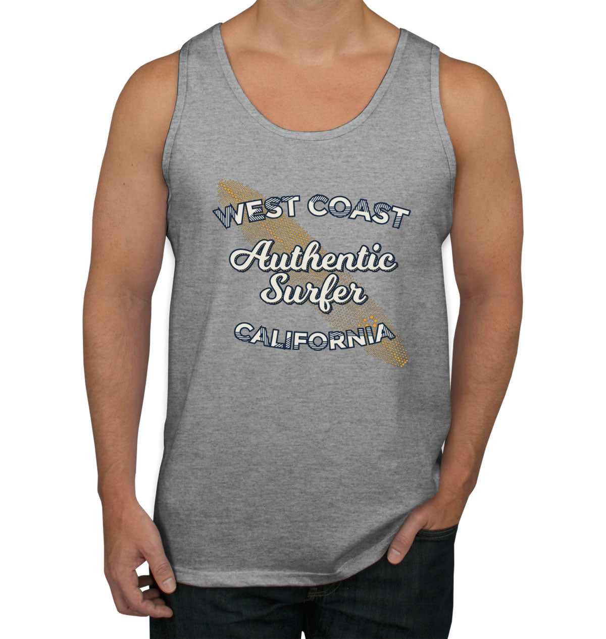 Authentic Surfer West Coast California Men's Tank Top