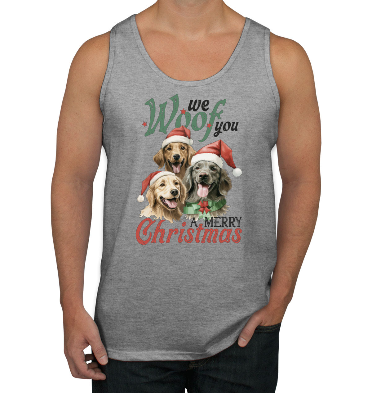 We Woof You A Merry Christmas Men's Tank Top