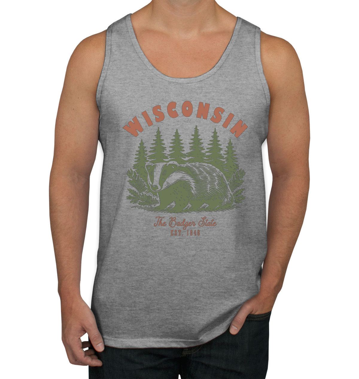 Wisconsin State Vintage Men's Tank Top