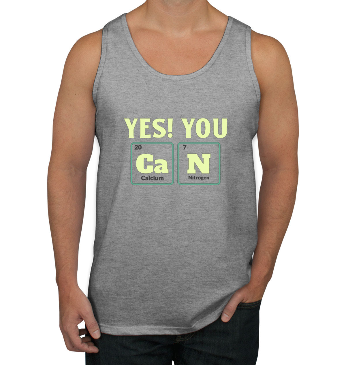 Yes You Can Funny Periodic Table Men's Tank Top