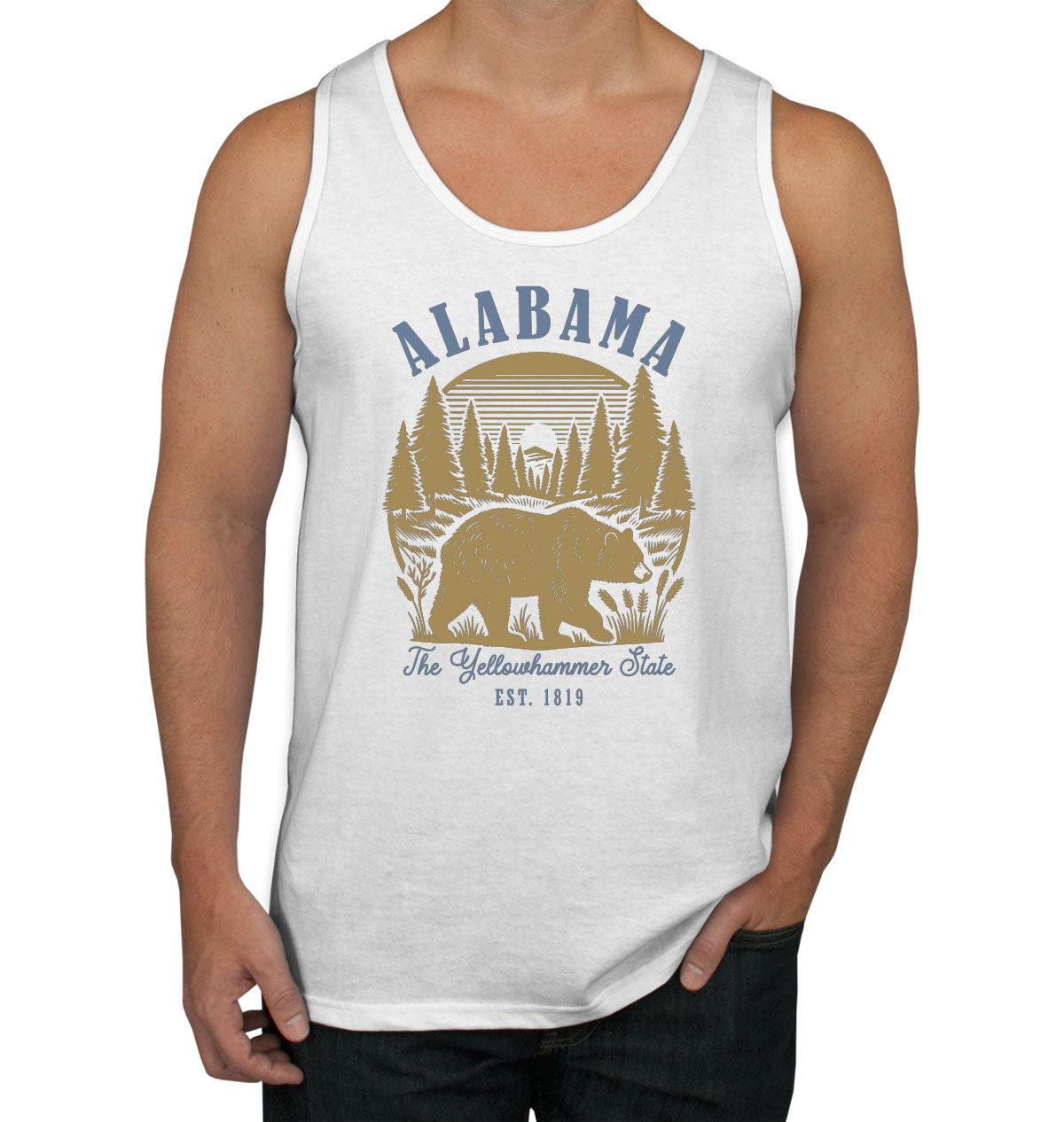 Alabama State Vintage Men's Tank Top