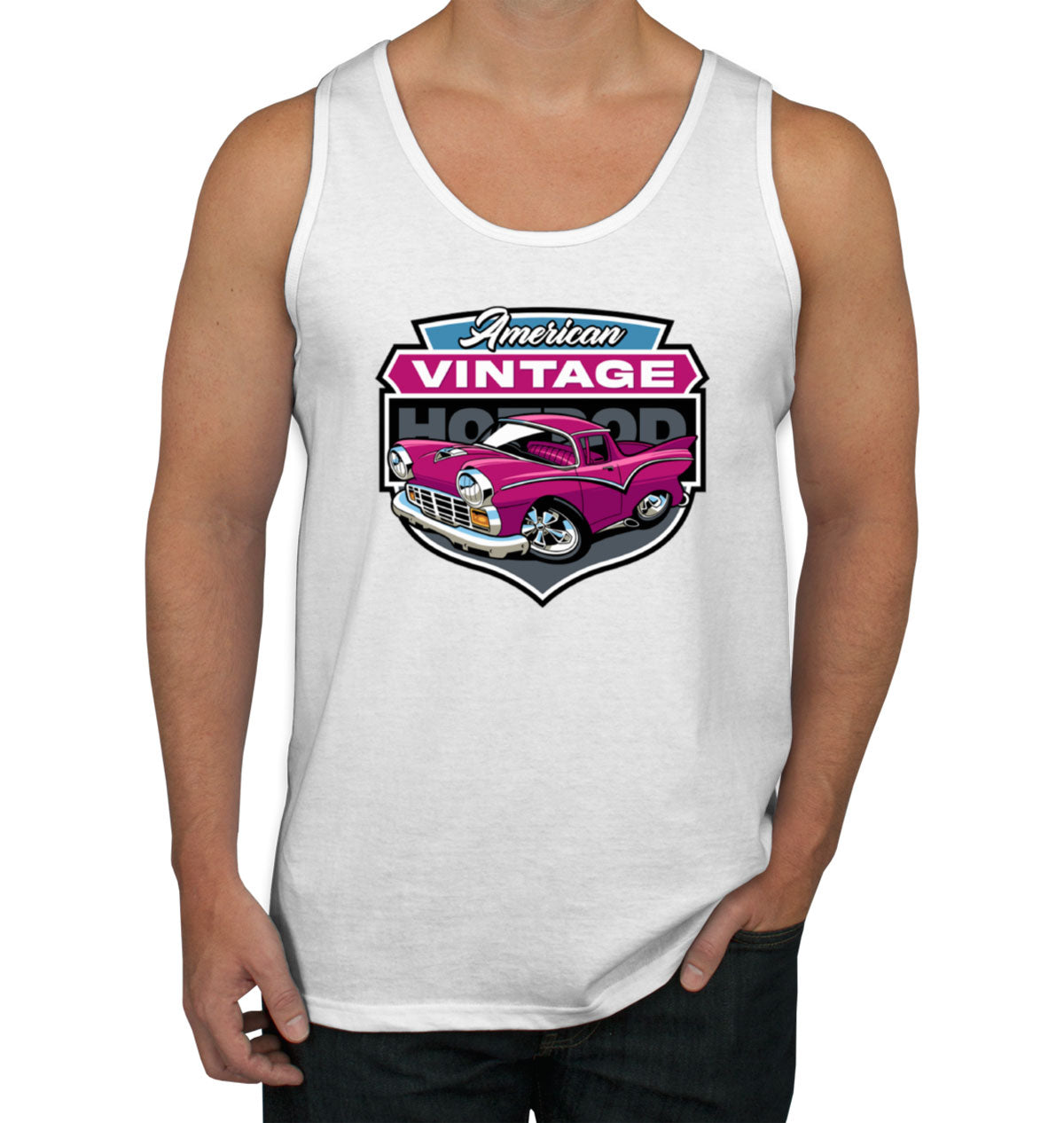 American Vintage Hotrod Car Men's Tank Top