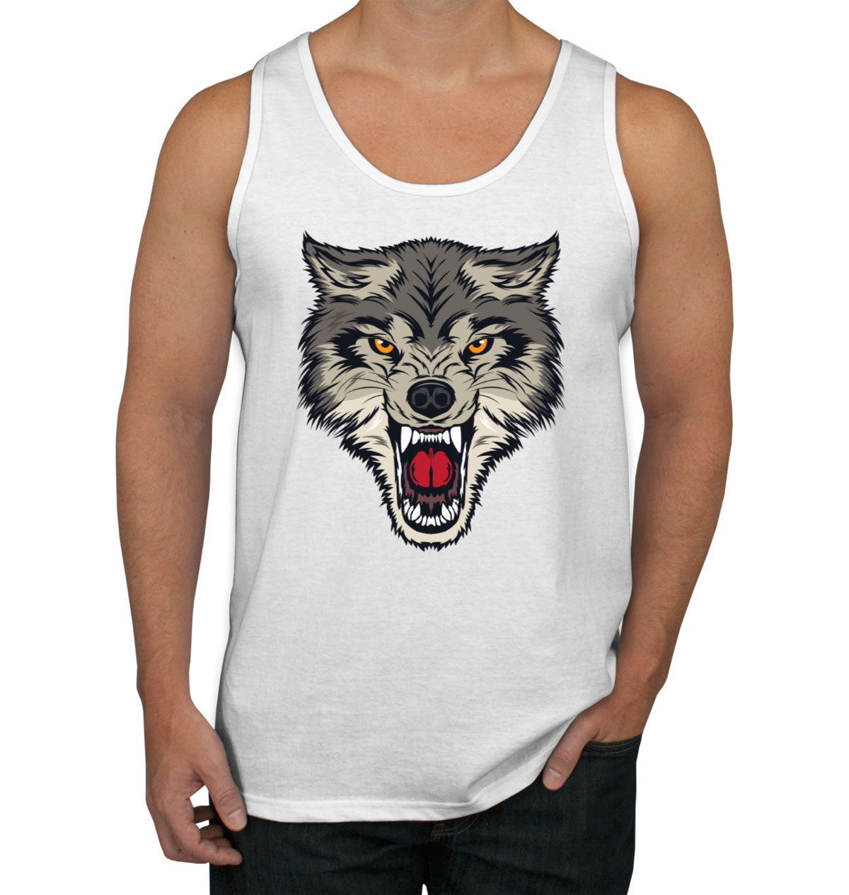 Angry Wolf Men's Tank Top