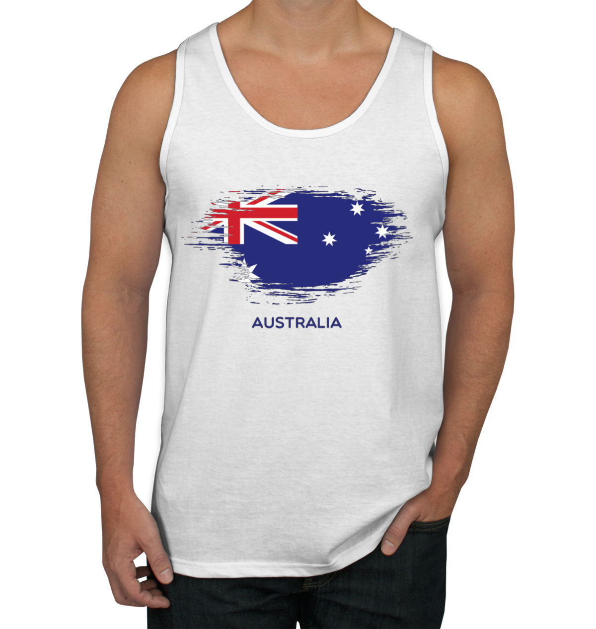 Australia Flag Love Men's Tank Top