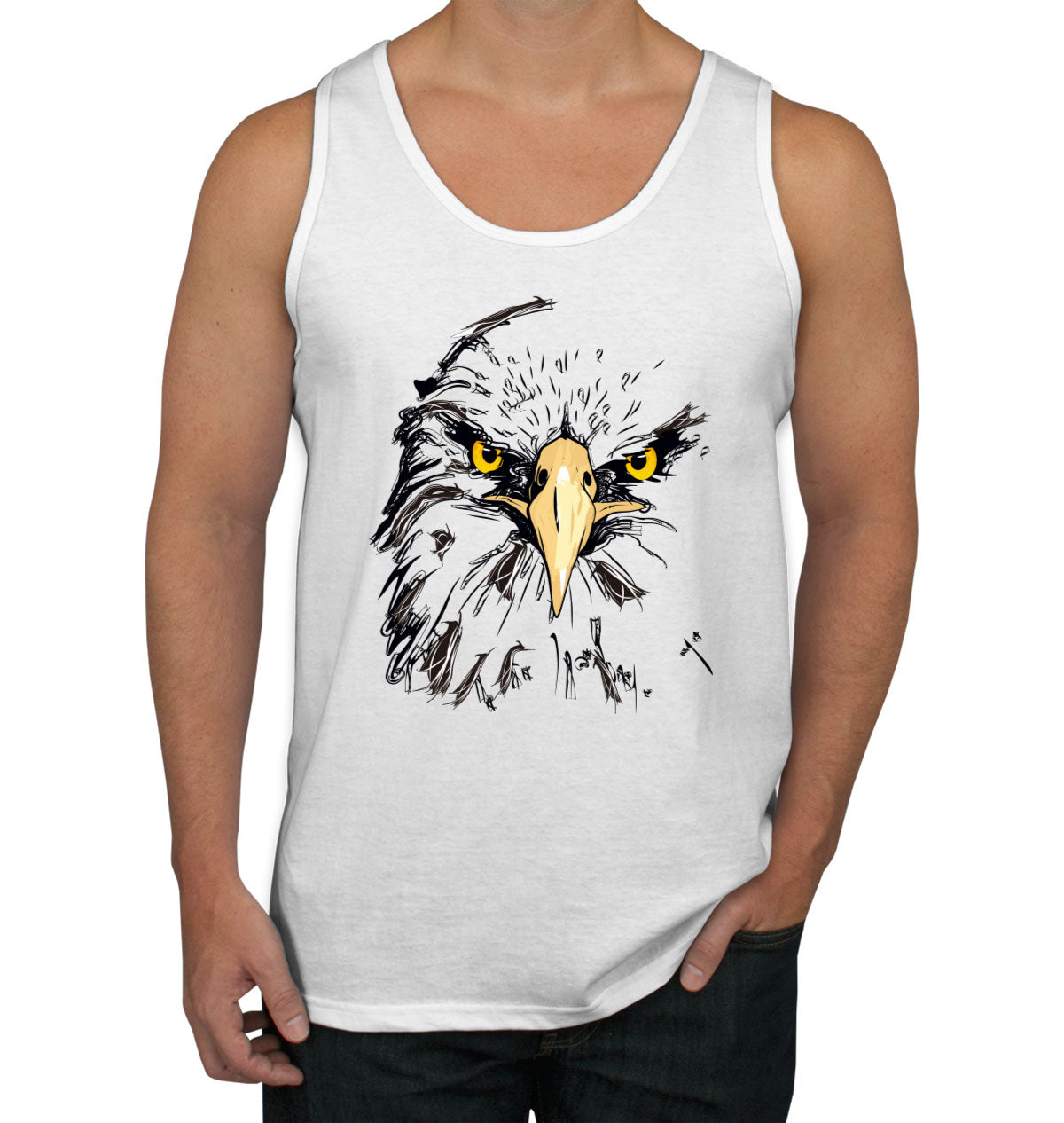 American Bald Eagle Patriotic Men's Tank Top