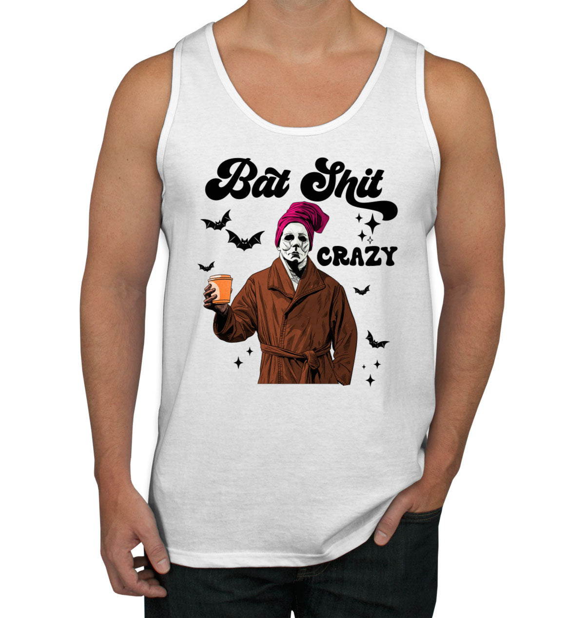 Bat Shit Crazy Myers Halloween Men's Tank Top