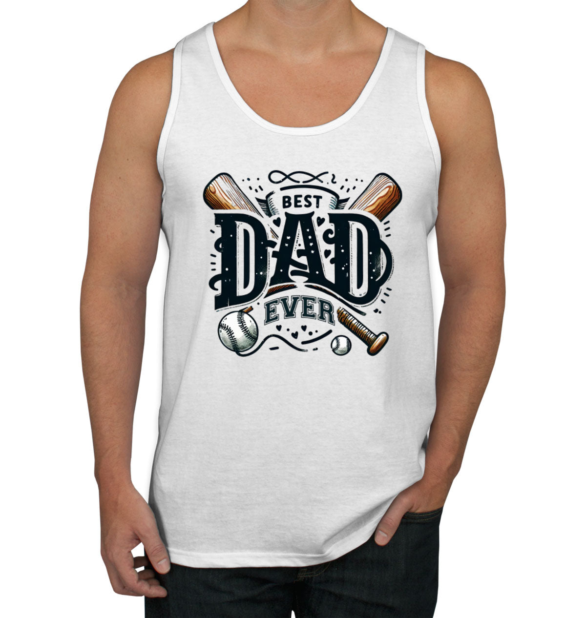 Best Dad Ever Baseball Father's Day Men's Tank Top
