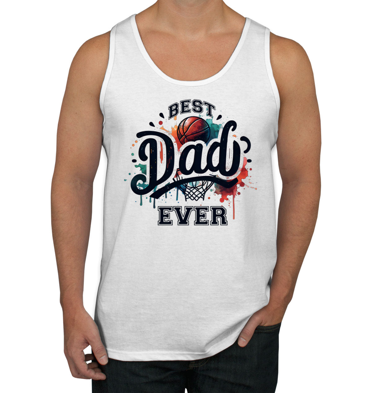 Best Dad Ever Basketball Father's Day Men's Tank Top