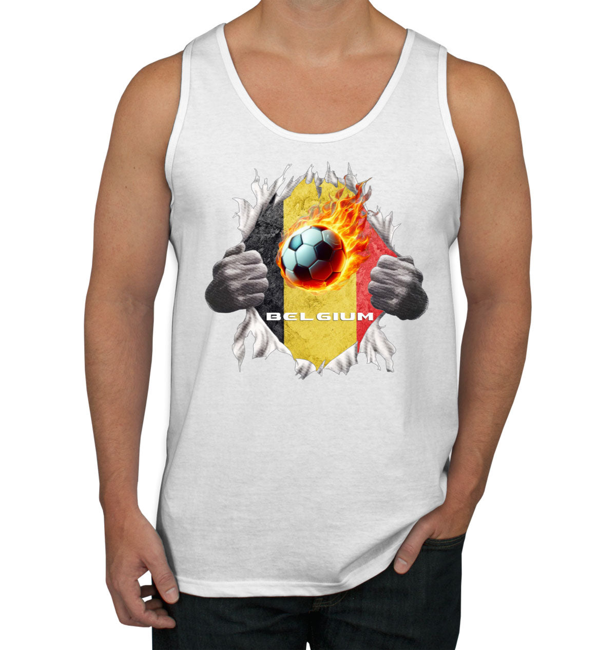 Belgium Euro Cup Soccer Football Men's Tank Top