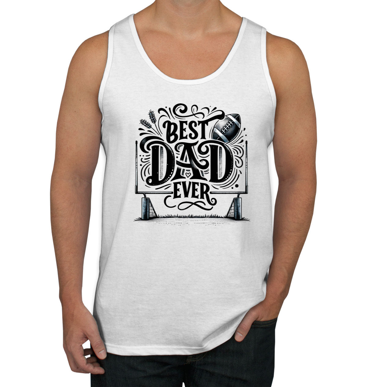Best Dad Ever Football Father's Day Men's Tank Top