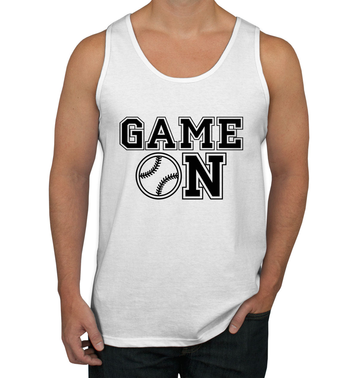 Baseball Game On Men's Tank Top