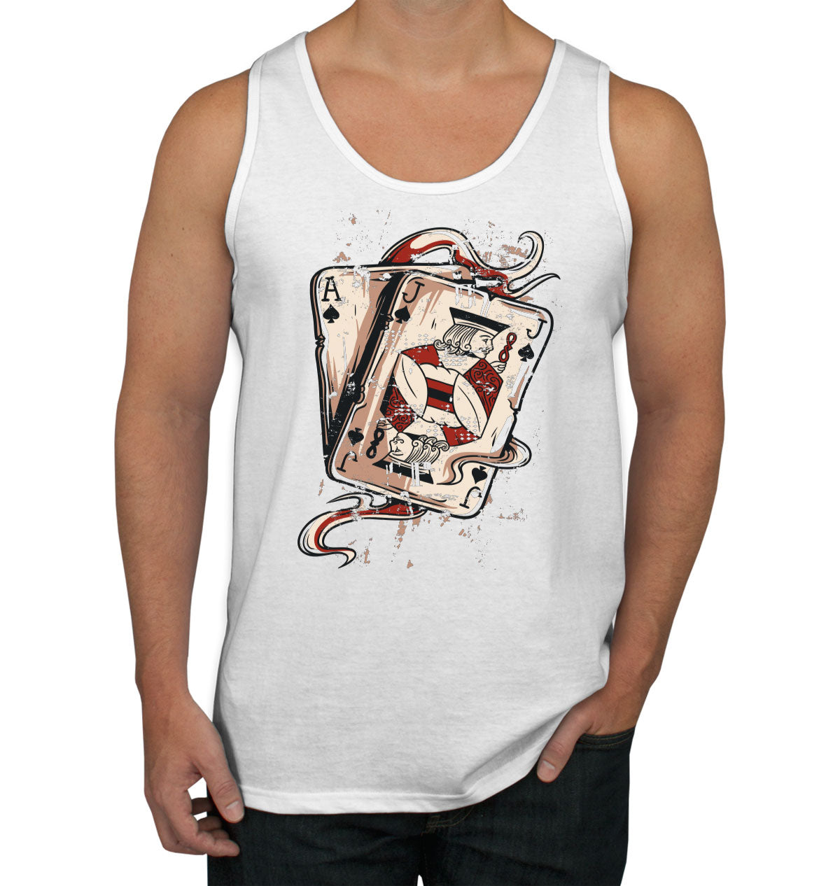 Blackjack Playing Cards Men's Tank Top