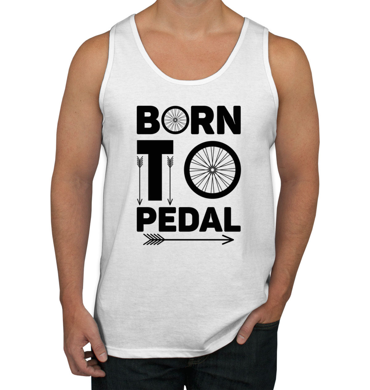 Born To Pedal Bicycle Cycling Men's Tank Top