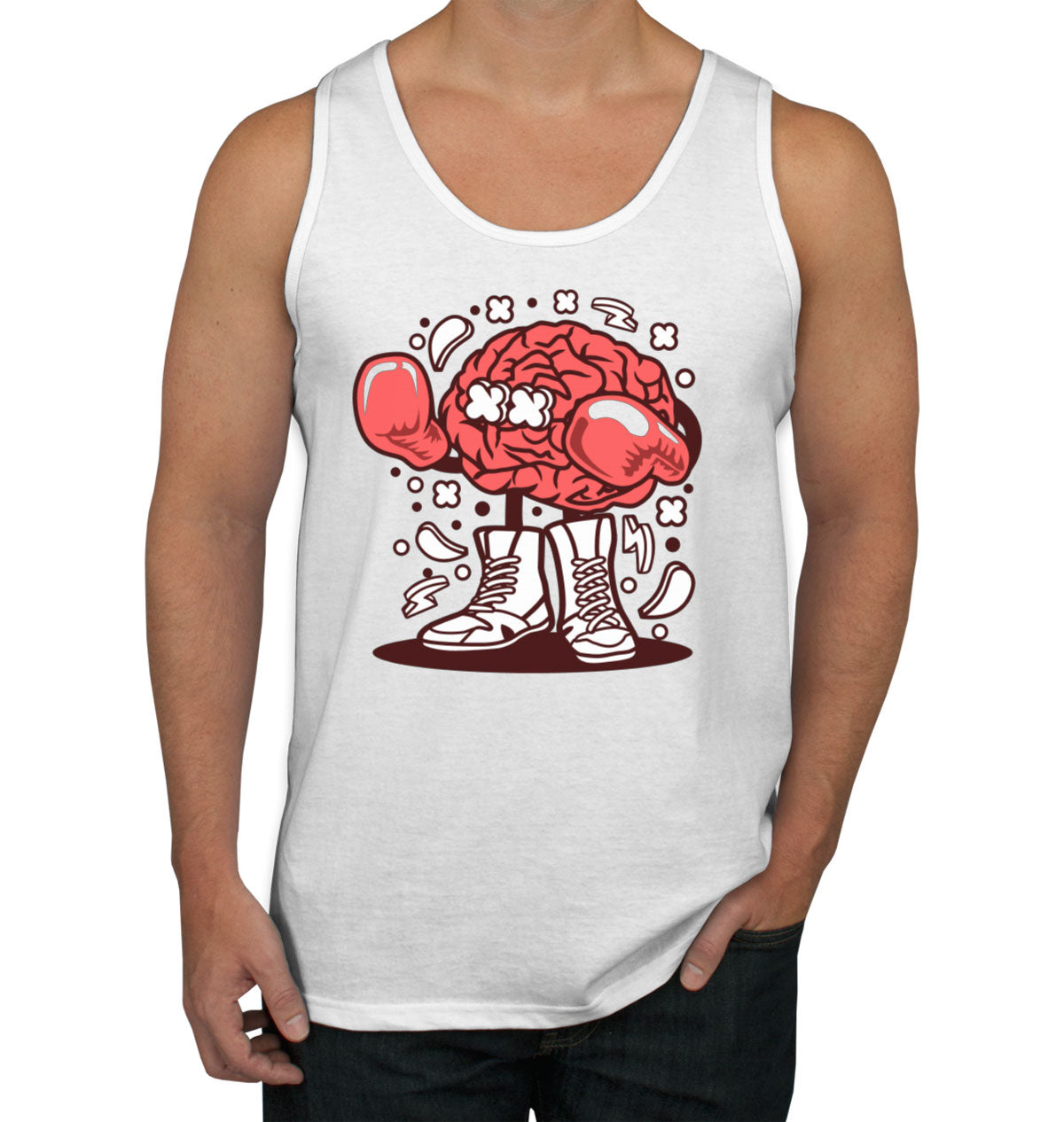 Boxer Brain Cartoon Men's Tank Top