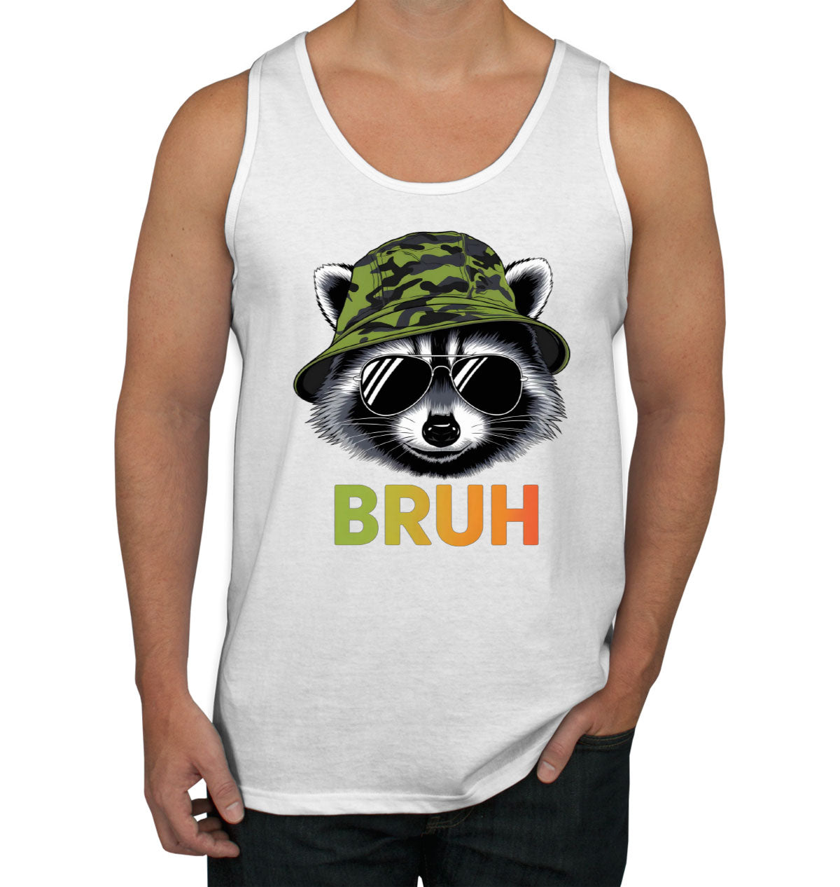 Cute Raccoon Bruh Men's Tank Top