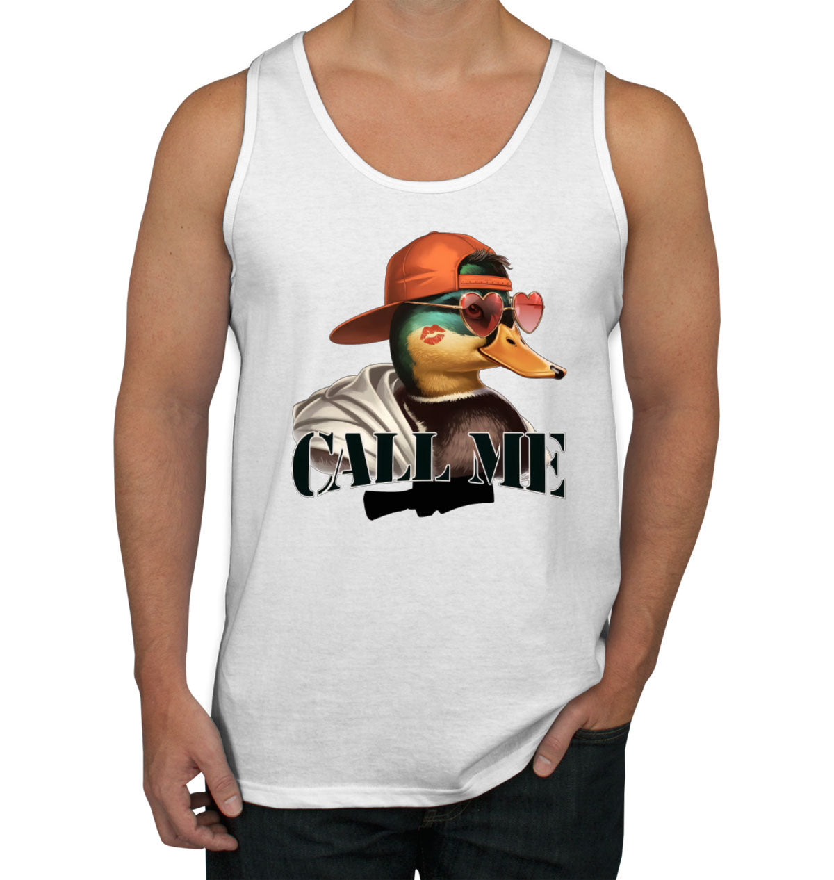 Duck Hunting Call Me Men's Tank Top