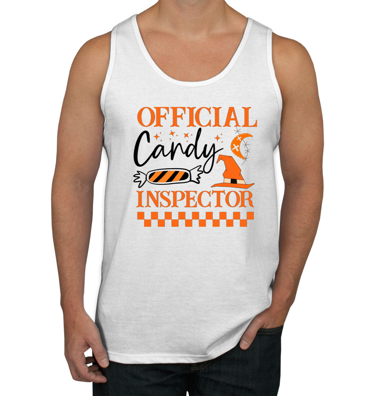 Official Candy Inspector Halloween Men's Tank Top