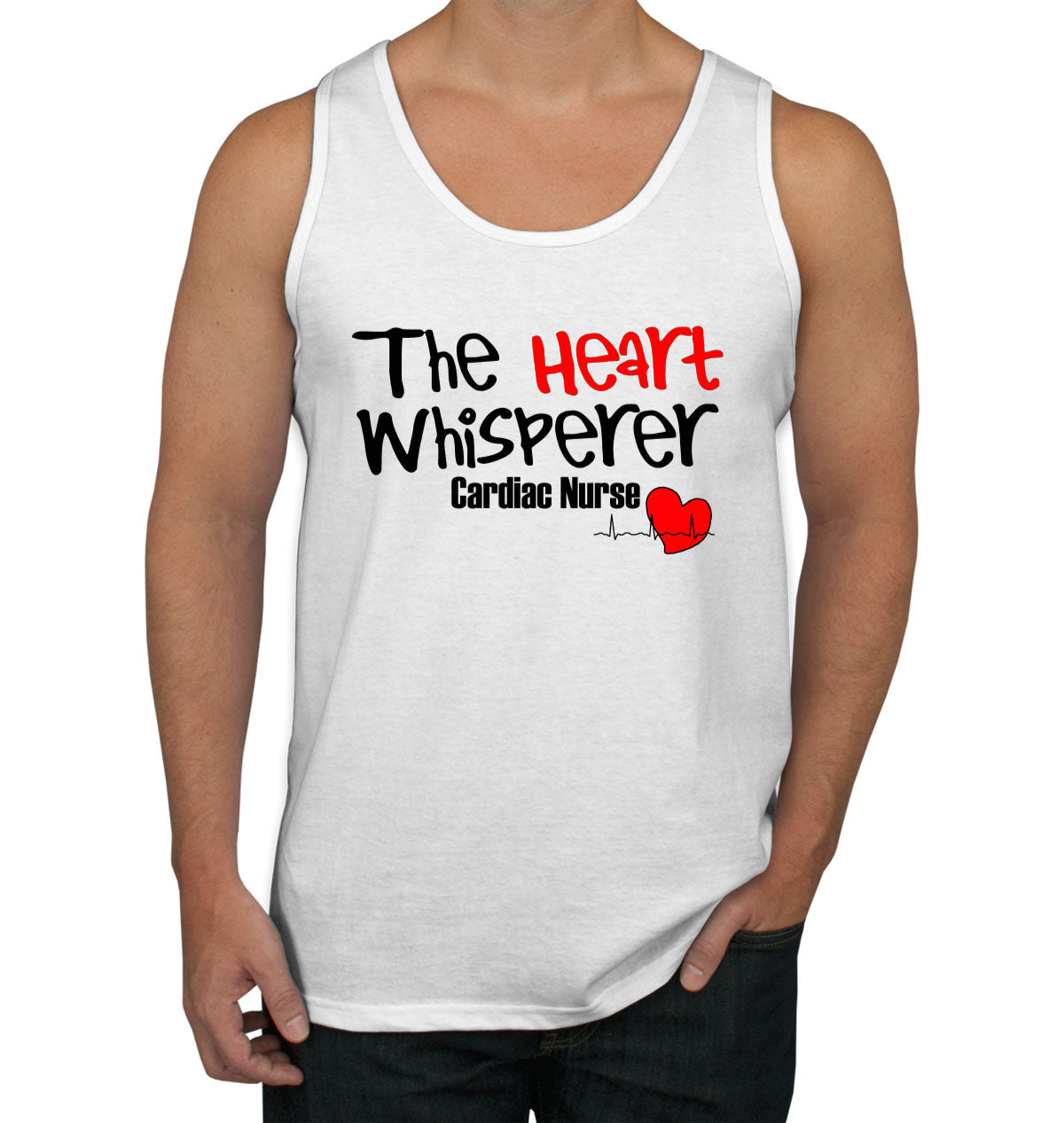 The Heart Whisperer Cardiac Nurse Men's Tank Top