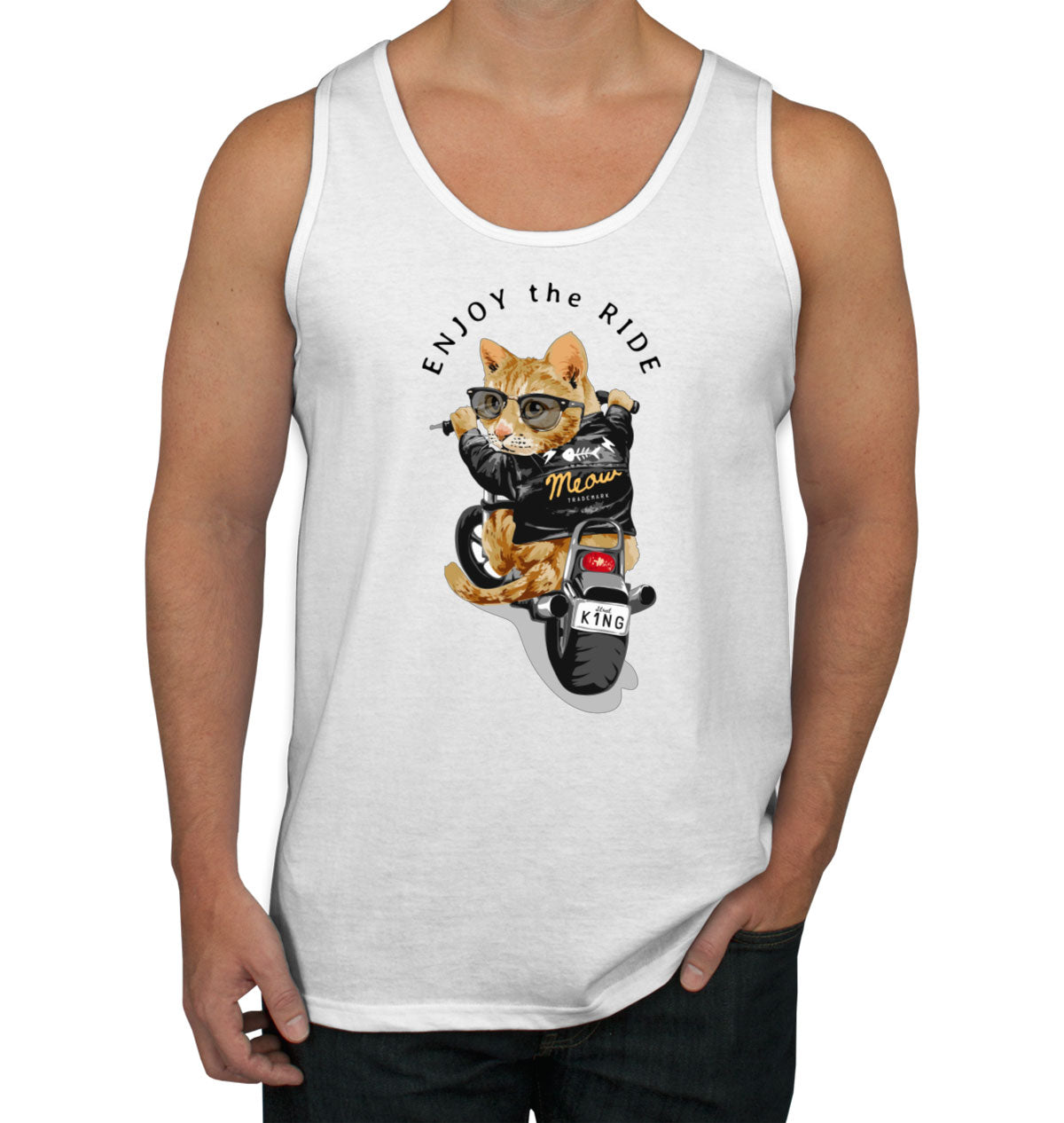 Rider Cat Enjoy The Ride Men's Tank Top