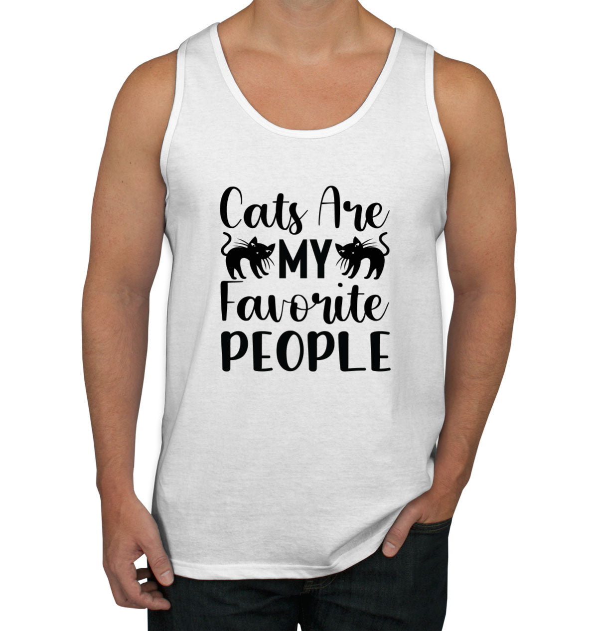 Cats Are My Favorite People Men's Tank Top