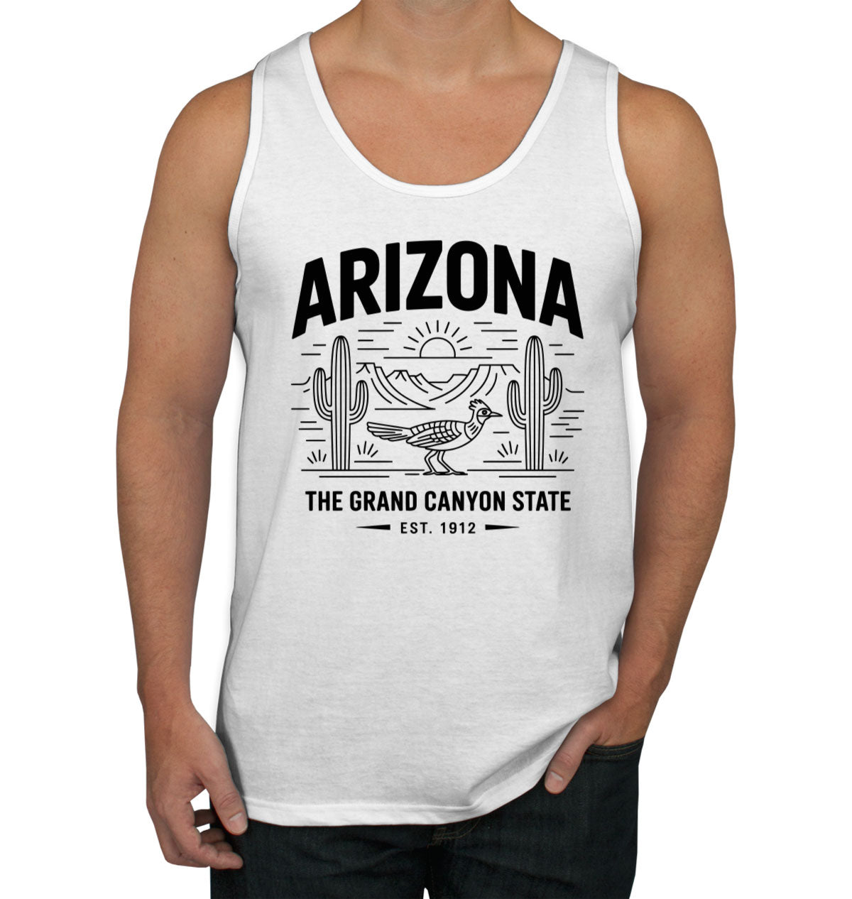 Arizona Cityscape Illustration The Grand Canyon State Men's Tank Top