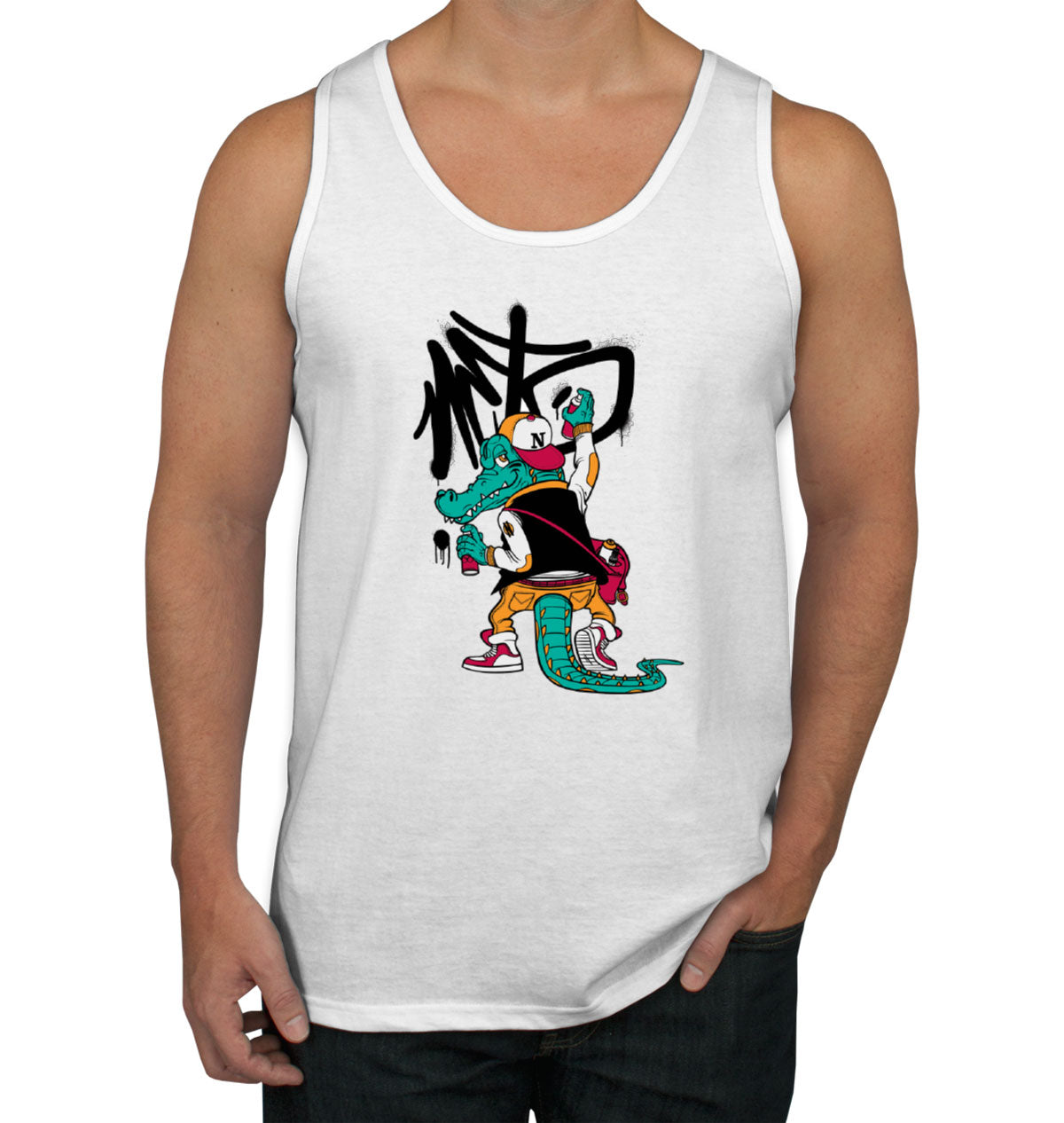 Crocodile Graffiti Men's Tank Top