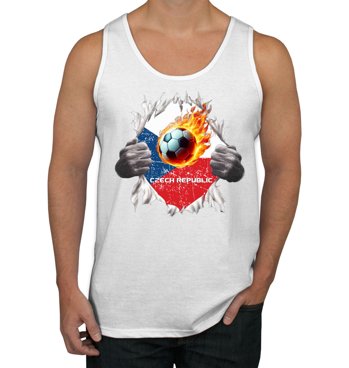 Czech Republic Euro Cup Soccer Football Men's Tank Top