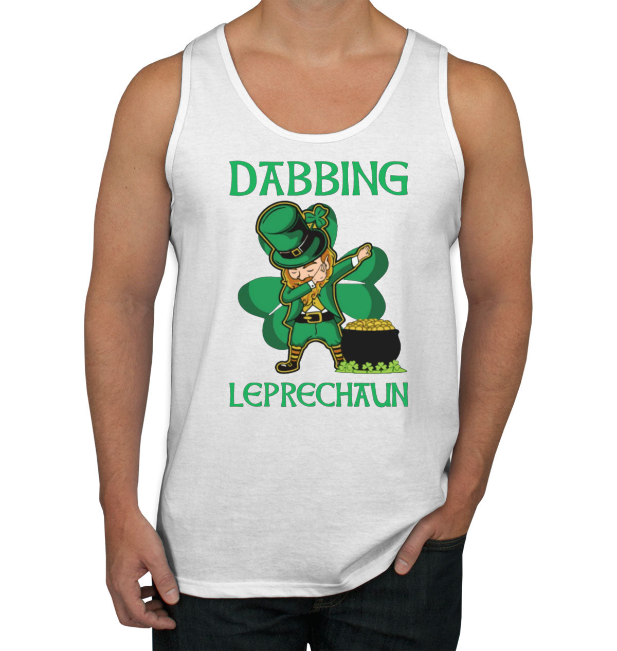 Dabbing Leprechaun St. Patrick's Day Men's Tank Top