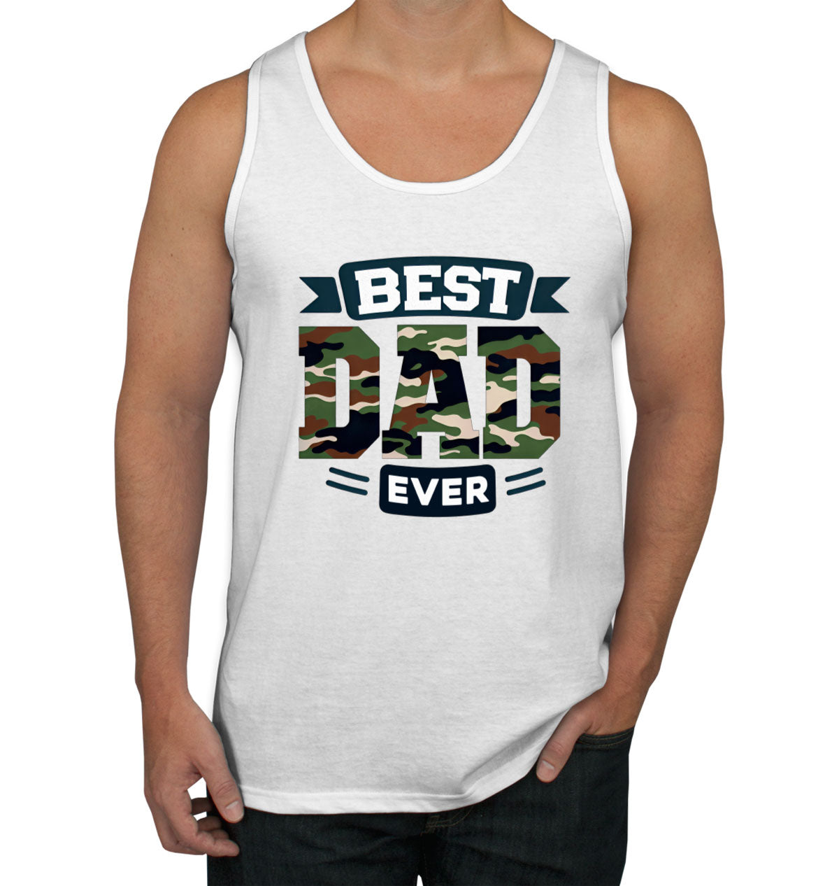 Best Dad Ever Camo Hunting Father's Day Men's Tank Top