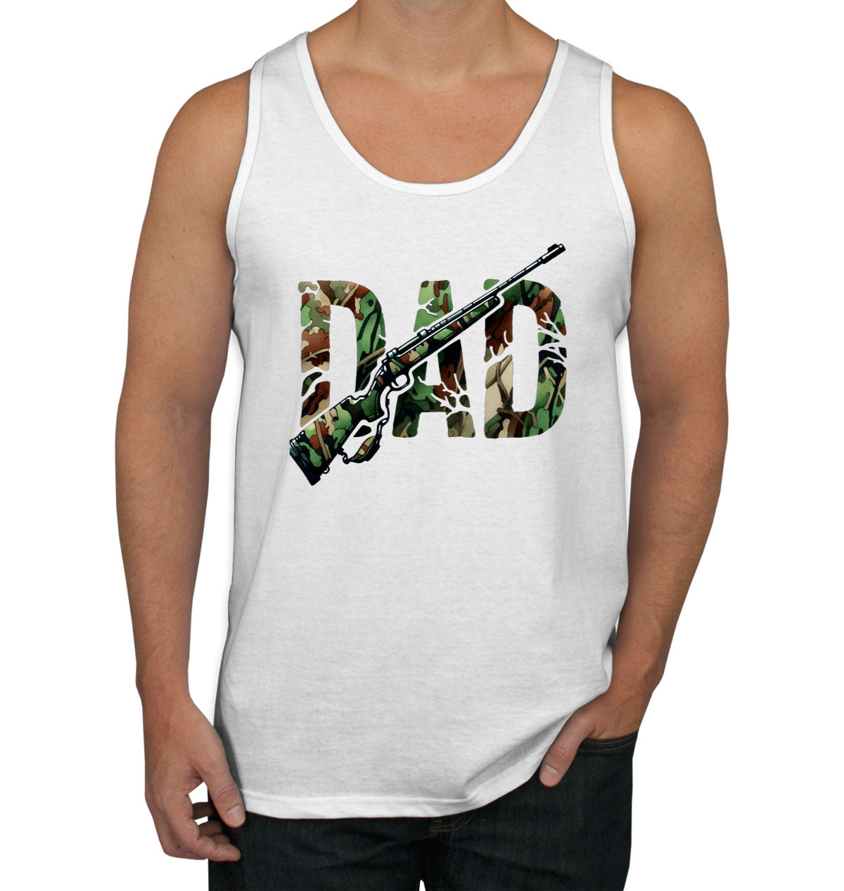 Best Dad Ever Camo Hunting Father's Day Men's Tank Top