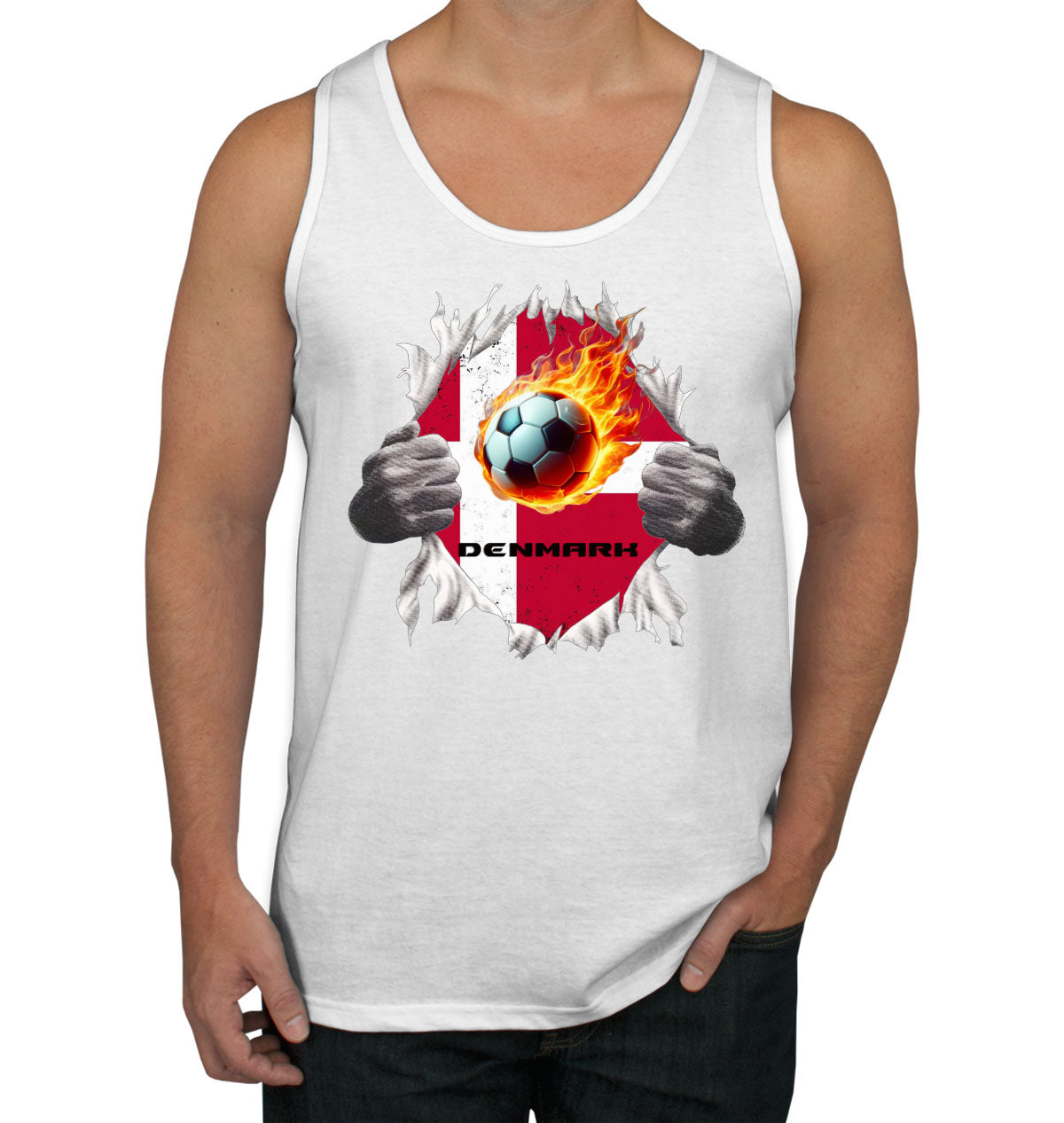 Denmark Euro Cup Soccer Football Men's Tank Top