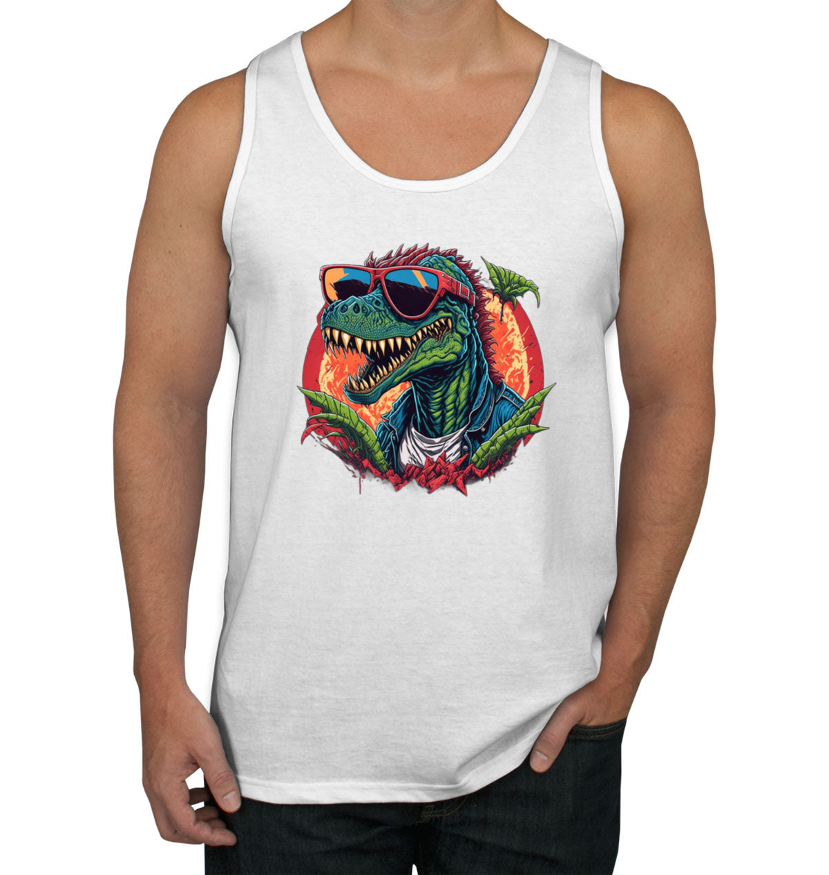 Colorful Dinosaur Men's Tank Top