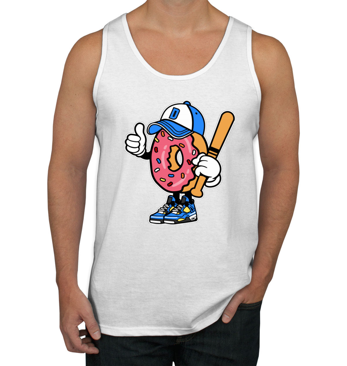 Donut Baseball Player Men's Tank Top