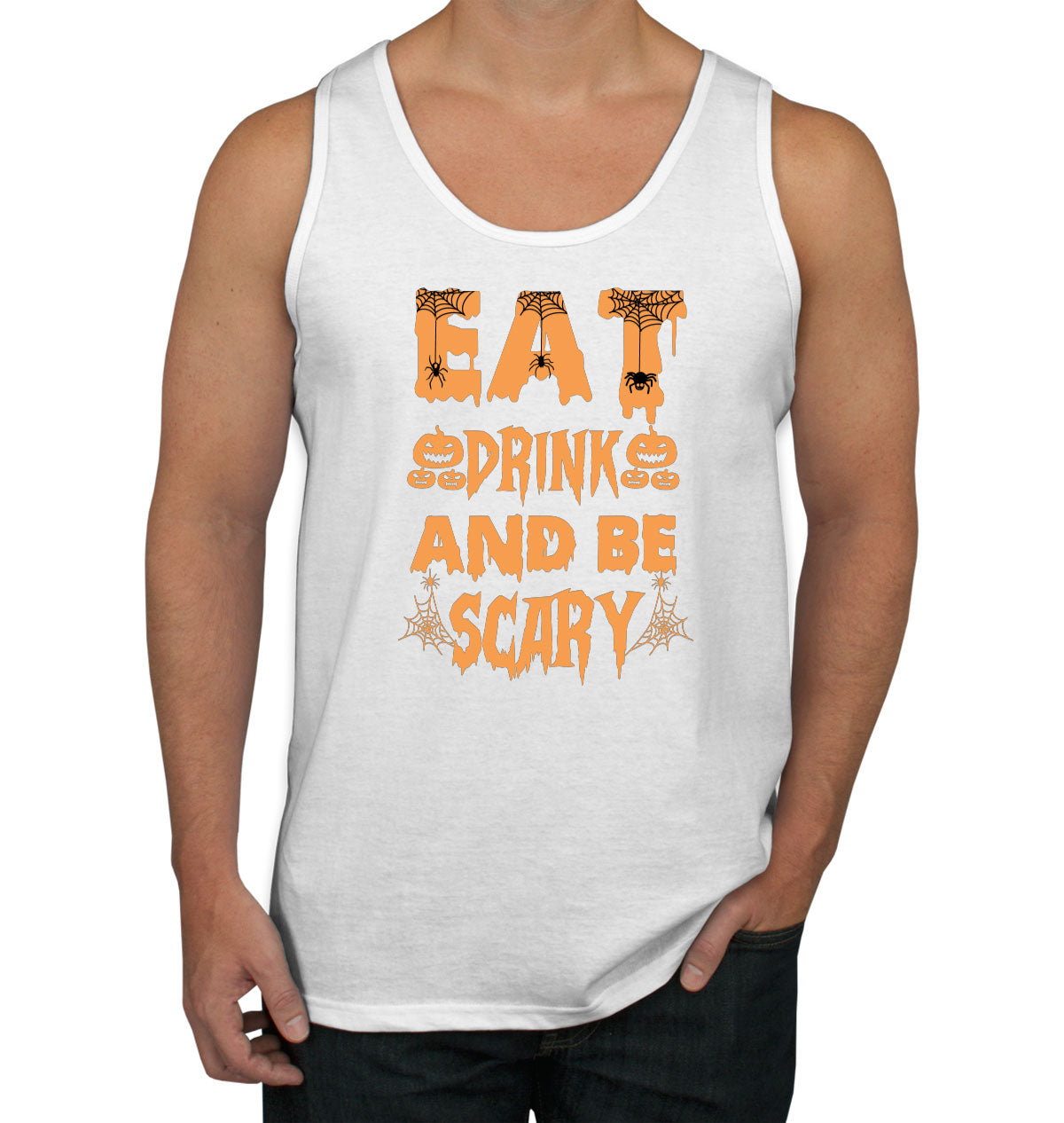 Eat Drink And Be Scary Halloween Men's Tank Top