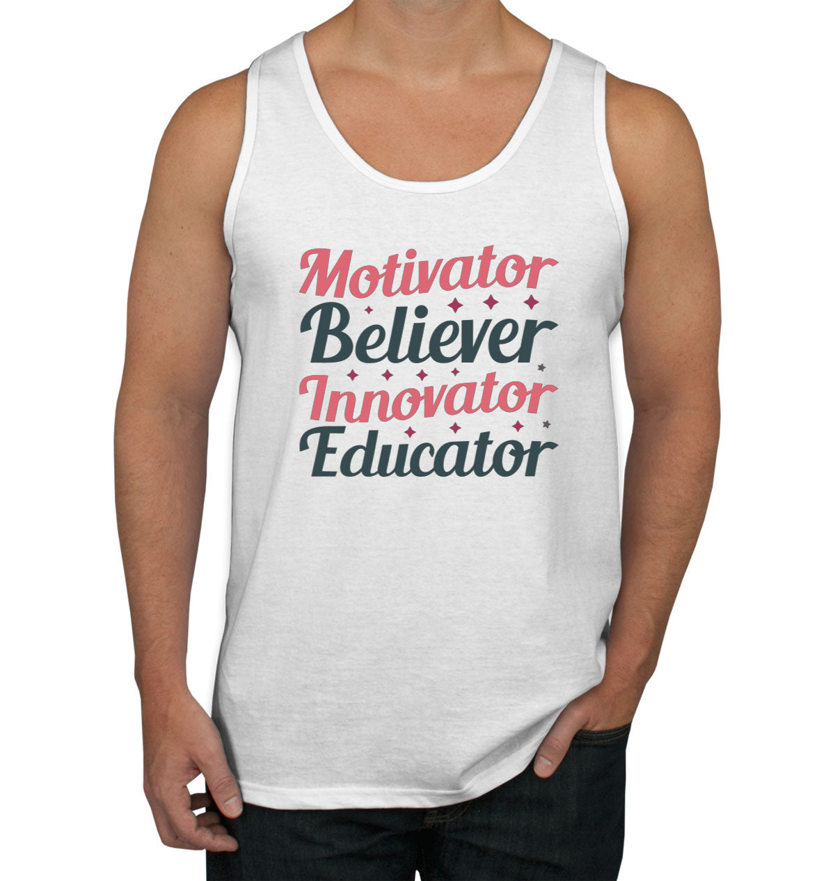 Motivator Believer Innovator Edicator Teacher Men's Tank Top