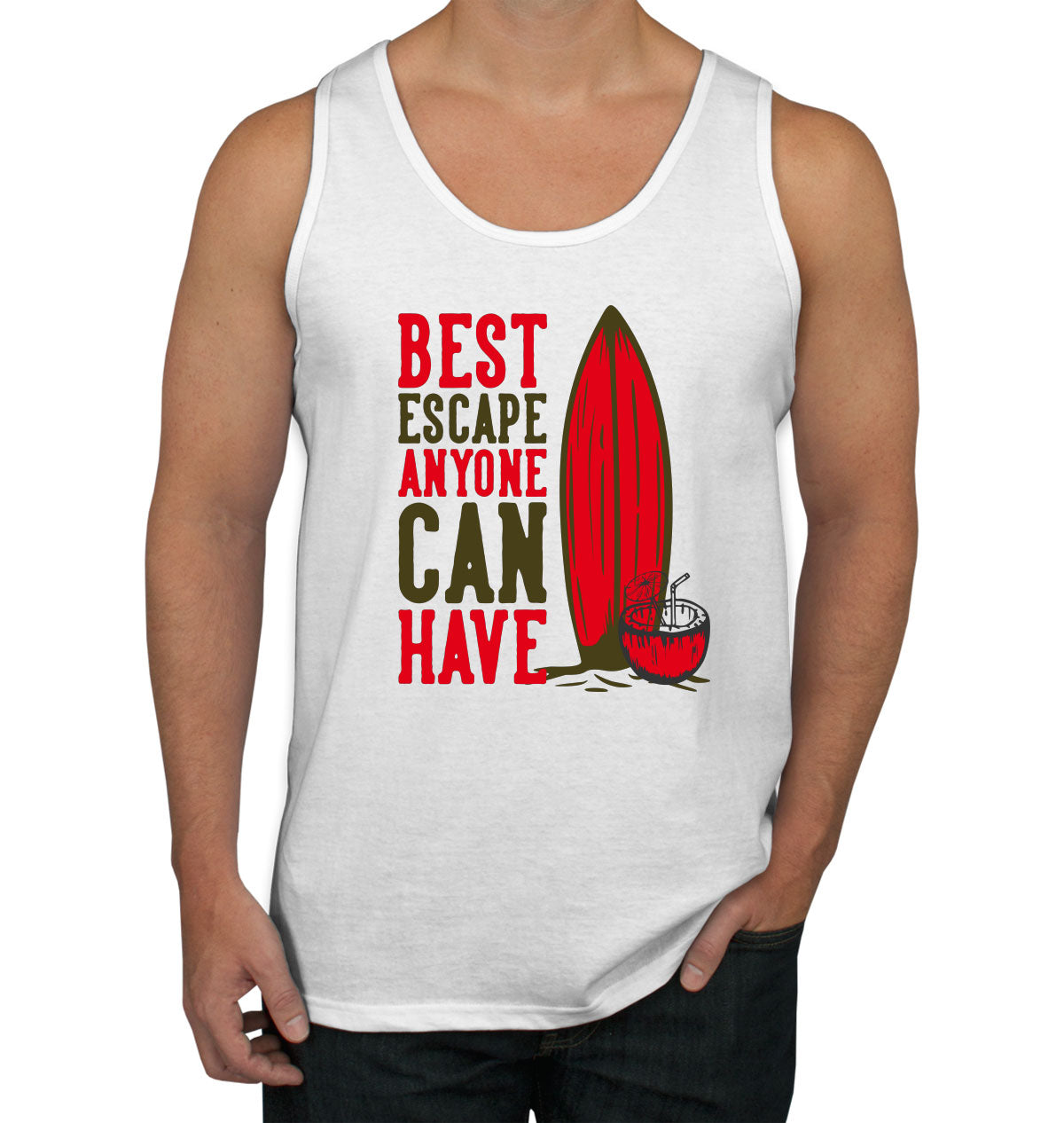 Surfing Best Escape Antone Can Have Men's Tank Top