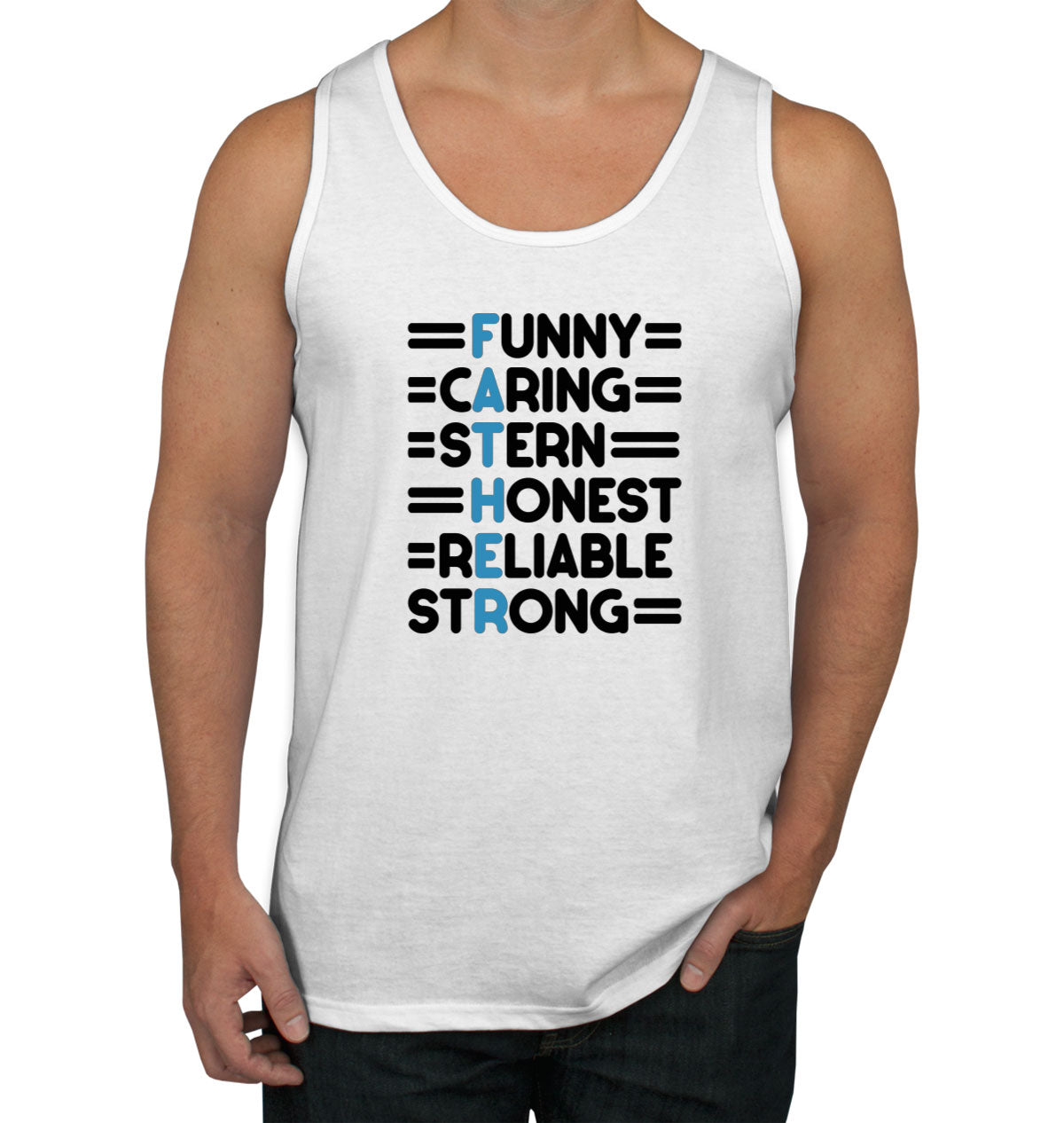 Father Letter Text Father's Day Men's Tank Top