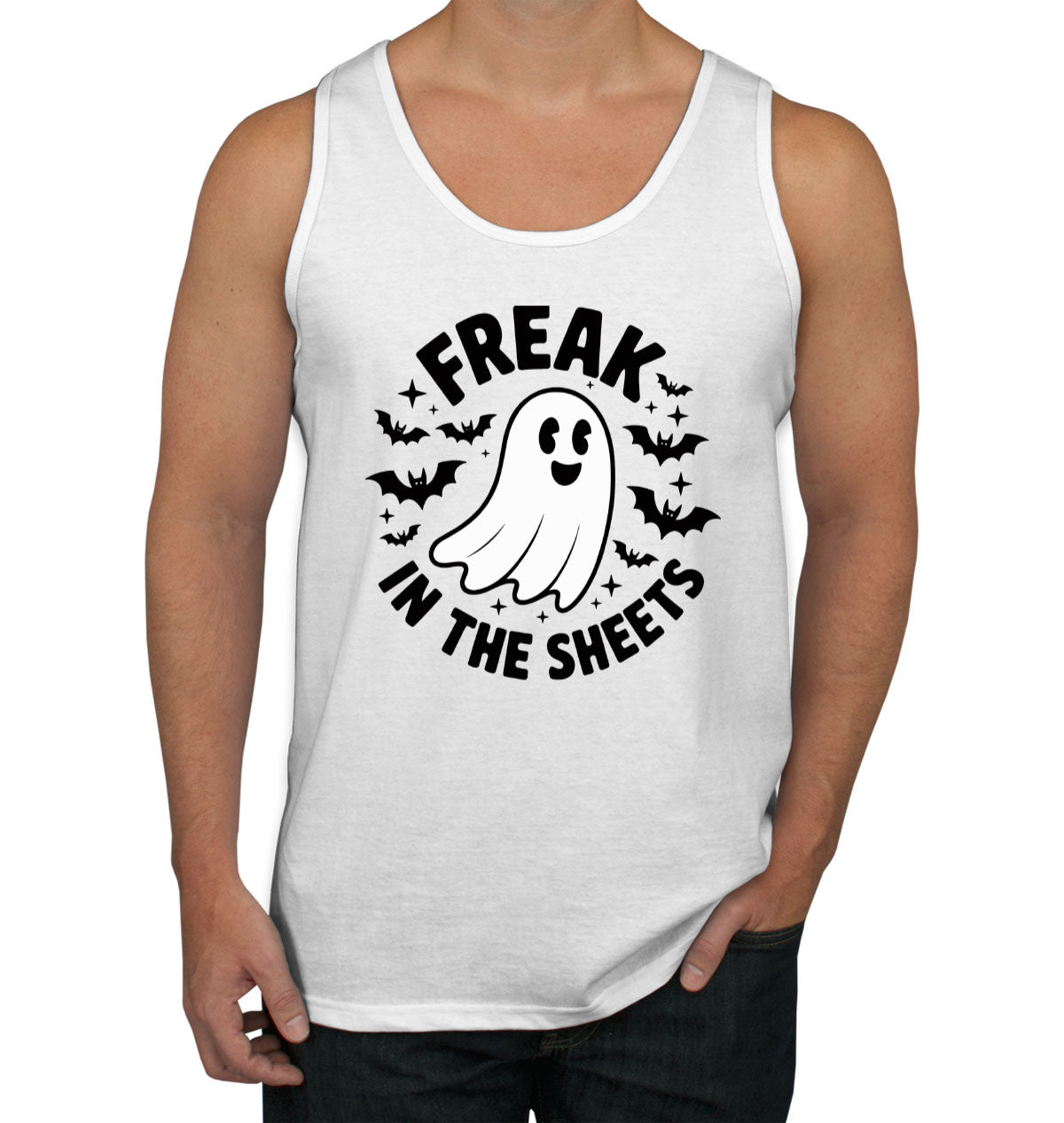 Freak In The Sheets Halloween Men's Tank Top