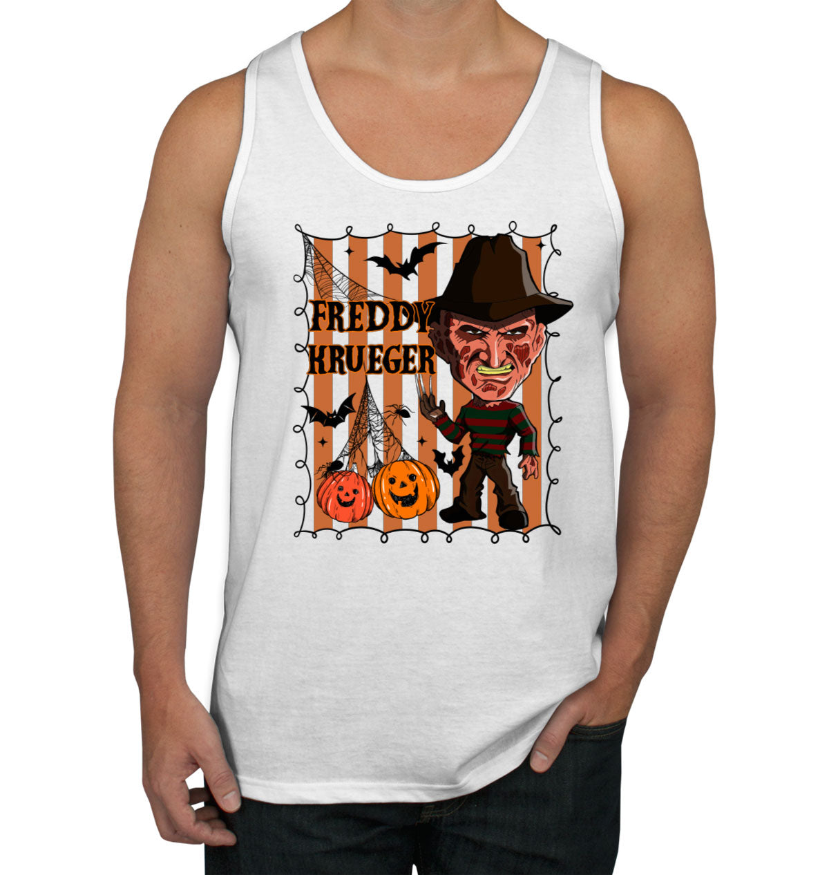 Freddy Horror Movie Character Halloween Men's Tank Top