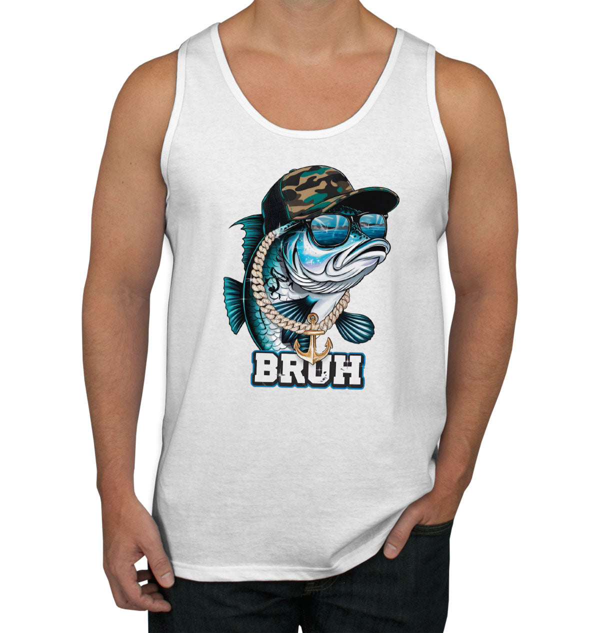 Funny Bass Fishing Men's Tank Top