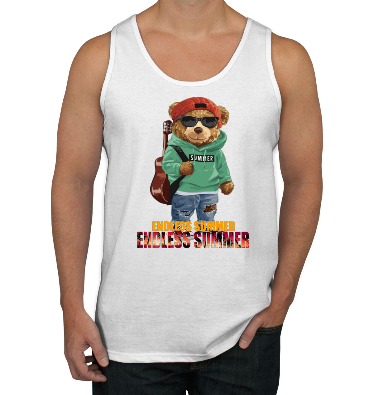 Funny Cool Bear Endless Summer Men's Tank Top