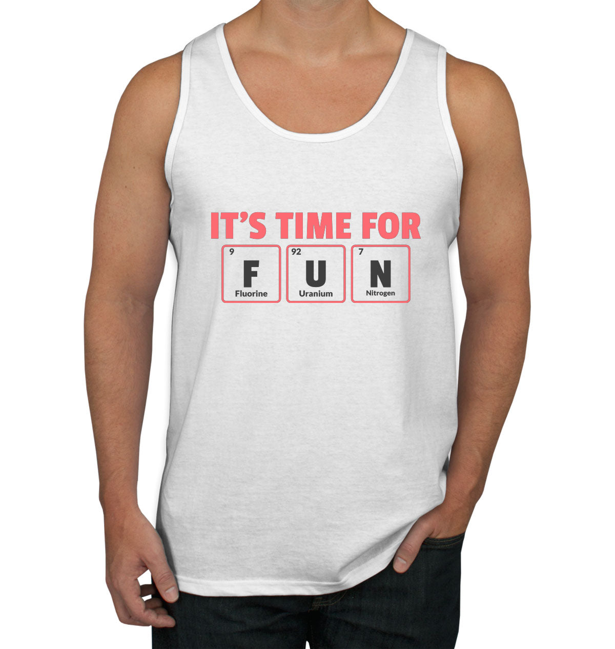 It's Time For Fun Funny Periodic Table Men's Tank Top