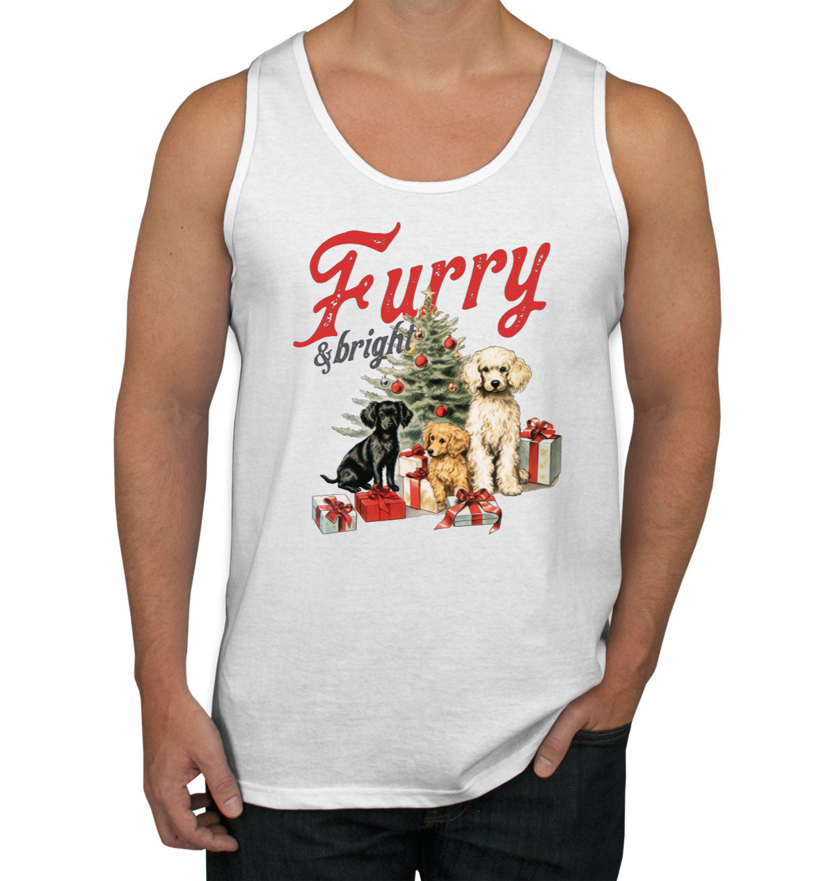 Furry And Bright Christmas Men's Tank Top