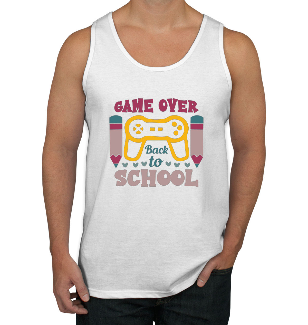 Game Over Back To School Men's Tank Top