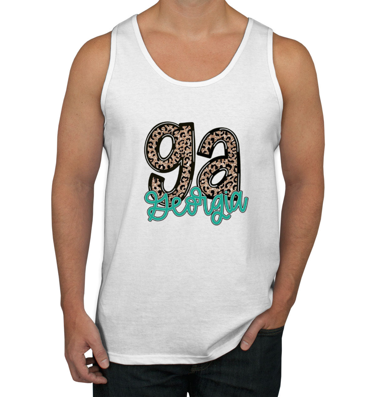 Georgia State Abbreviation Men's Tank Top