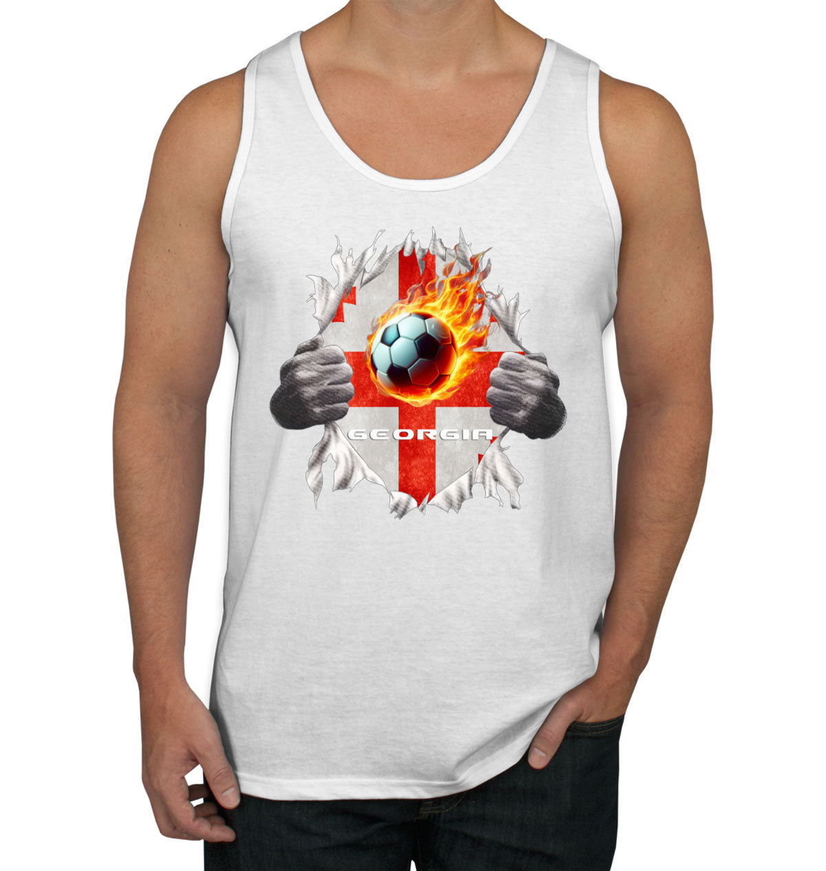 Georgia Euro Cup Soccer Football Men's Tank Top