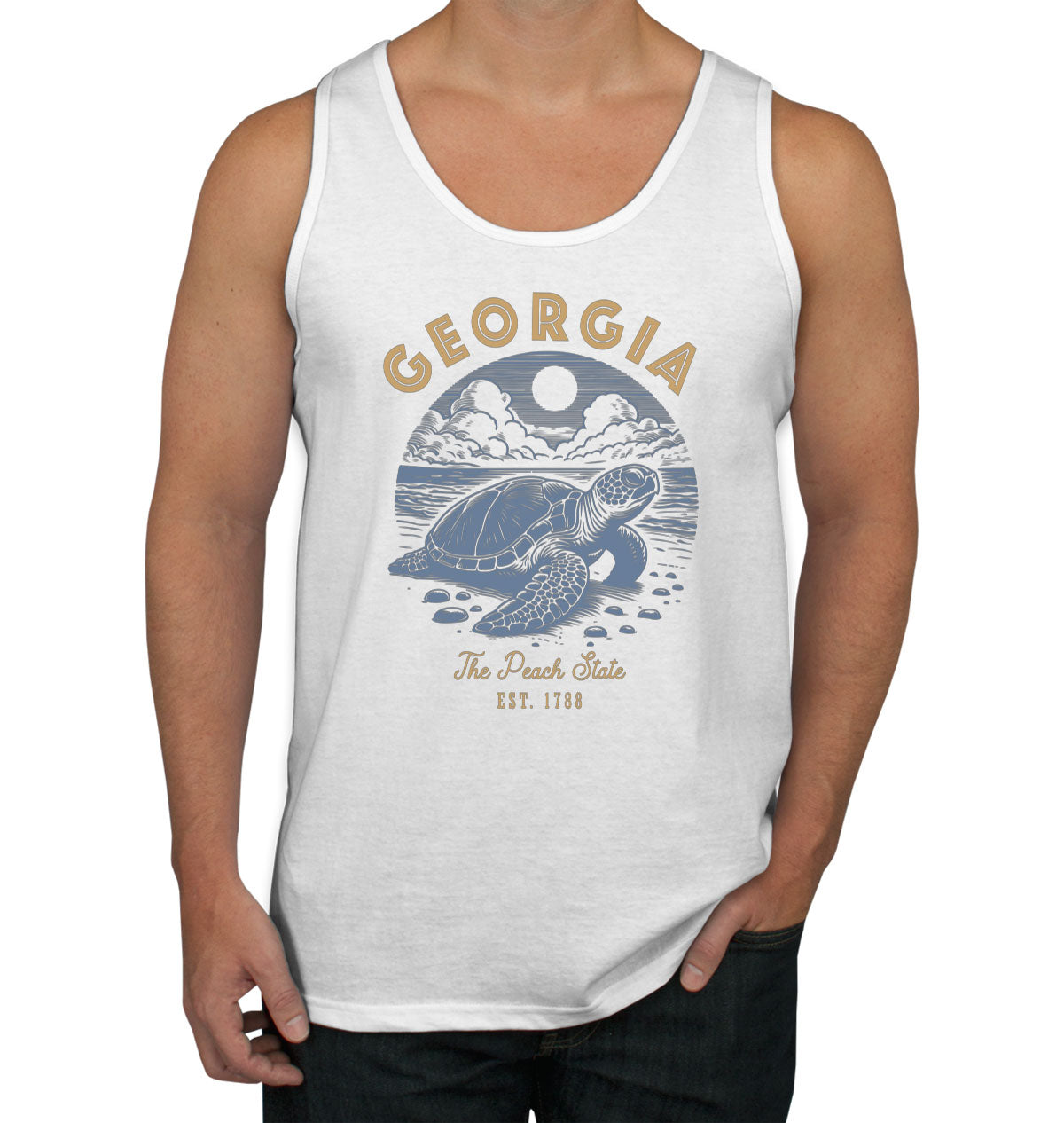 Georgia State Vintage Men's Tank Top