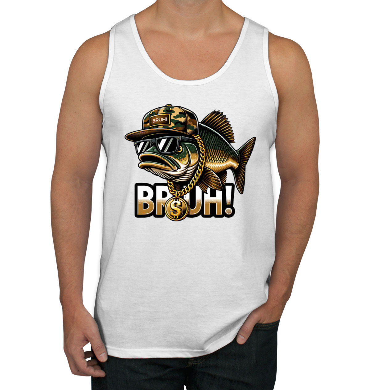 Funny Bass Fishing Men's Tank Top